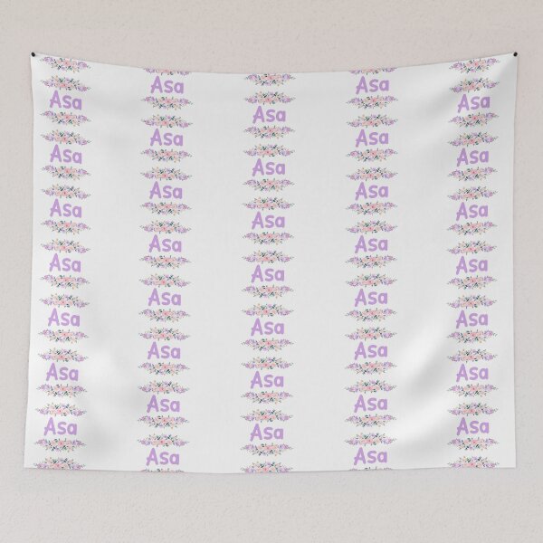 Item preview, Purple Flower Asa Name Label designed and sold by NormadWorld.