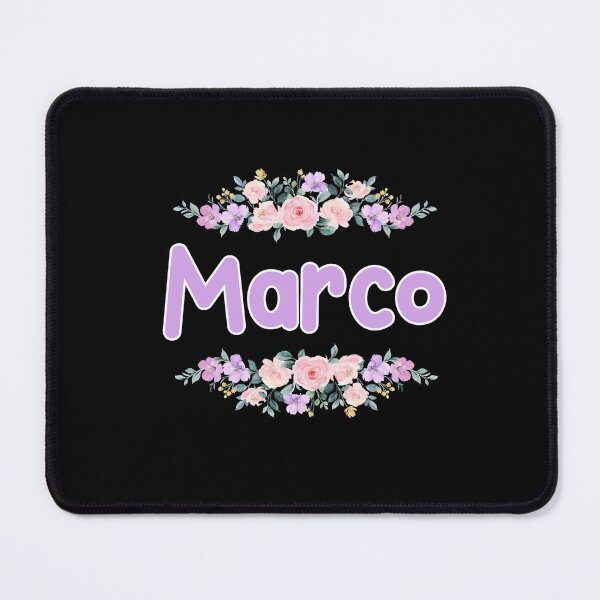 Item preview, Purple Flower Marco Name Label (Black) designed and sold by NormadWorld.