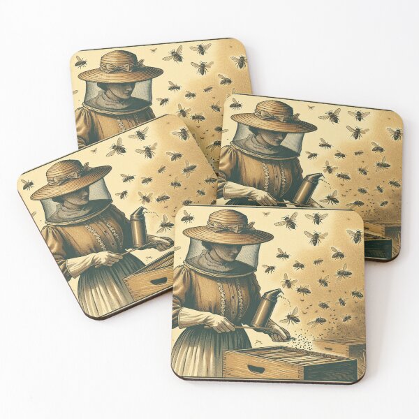 Item preview, Beekeeper Illustration Retro Vintage 1900's Era  designed and sold by HippieFarms11.
