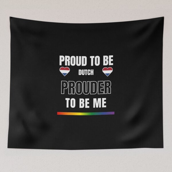 Item preview, LGBTQ Proud To Be Dutch, Prouder To Be Me T-Shirt, Dutch T-Shirt, Dutch Flag Tees, Rainbow Stripe T-Shirt, Support Netherlands Tees, Sport Tees, Pride Tees, Netherlands Flag Heart, designed and sold by PrideBeProud.
