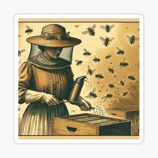 Item preview, Beekeeper Illustration Retro Vintage 1900's Era  designed and sold by HippieFarms11.