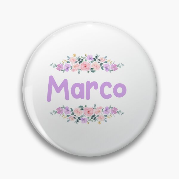 Item preview, Purple Flower Marco Name Label  designed and sold by NormadWorld.
