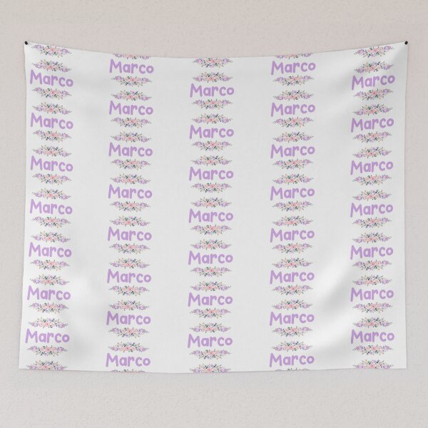 Item preview, Purple Flower Marco Name Label  designed and sold by NormadWorld.