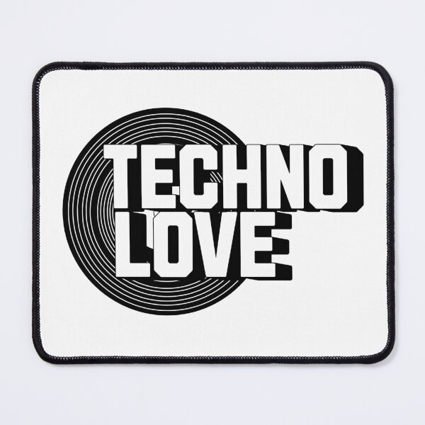 Artikelvorschau, TECHNO - Vinyl Love (Schwarz) entworfen und verkauft von Discothreadz.