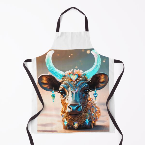 Item preview, wildebeest head, mammal, decorated with stones designed and sold by janjacbu.