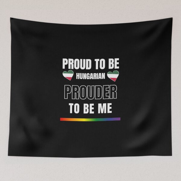 Item preview, LGBTQ Proud To Be Hungarian, Prouder To Be Me T-Shirt, Hungarian T-Shirt, Hungarian Flag Tees, Rainbow Stripe T-Shirt, Support Hungary Tees, Sport Tees, Pride Tees, Hungary Flag Heart, designed and sold by PrideBeProud.