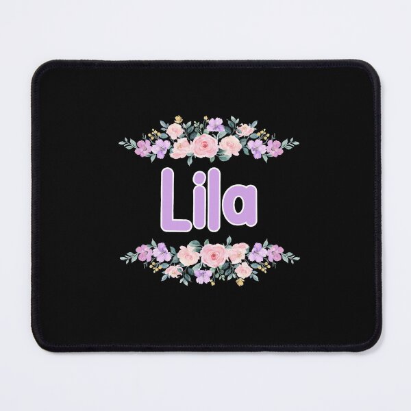 Item preview, Purple Flower Lila Name Label (Black) designed and sold by NormadWorld.