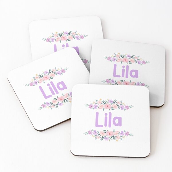 Item preview, Purple Flower Lila Name Label  designed and sold by NormadWorld.