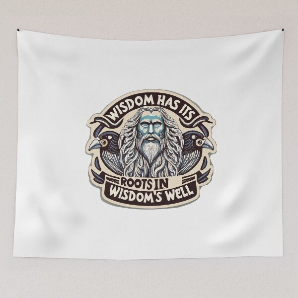 Item preview, Majestic Odin and Ravens Wisdom Quote designed and sold by NiftyWrx.