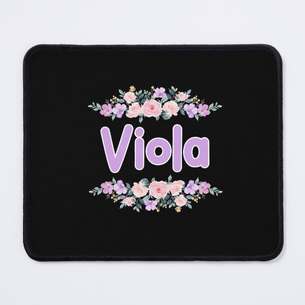 Item preview, Purple Flower Viola Name Label (Black) designed and sold by NormadWorld.