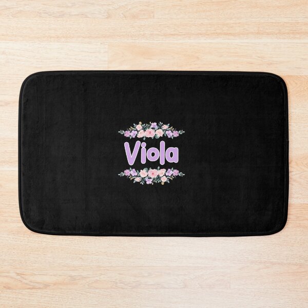 Item preview, Purple Flower Viola Name Label (Black) designed and sold by NormadWorld.