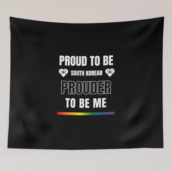 Item preview, LGBTQ Proud To Be South Korean, Prouder To Be Me T-Shirt, South Korean T-Shirt, South Korean Flag Tees, Rainbow Stripe T-Shirt, Sport Tees, Pride Tees, South Korea Flag Heart, designed and sold by PrideBeProud.
