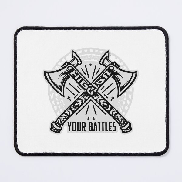 Item preview, Crossed Viking Axes with Runes - Fight Your Battles designed and sold by NiftyWrx.