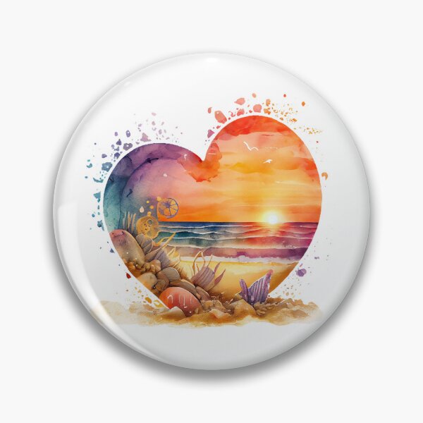 Item preview, Retro Beach Heart - White designed and sold by FoxfireStardust.