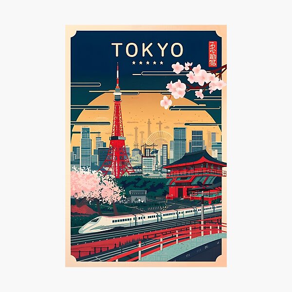 Item preview, Tokyo Travel Poster designed and sold by ryfraley.