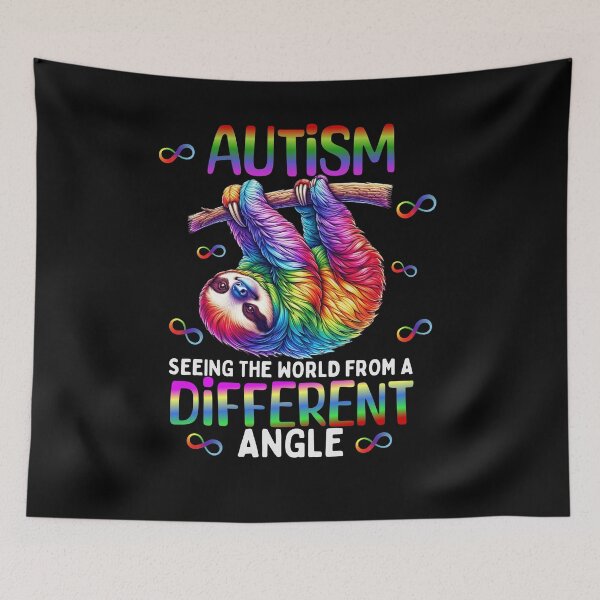Item preview, Autism Rainbow Sloth Seeing The World From A Different Angle  designed and sold by BeansHotTees.