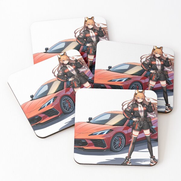 Item preview, Orange Corvette Anime Girl designed and sold by BitterSilver.
