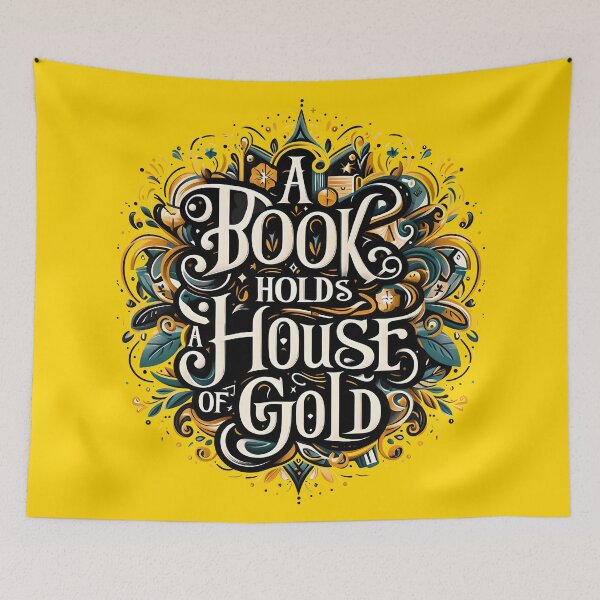 Item preview, A book holds a house of gold, typography designed and sold by maxmaj.
