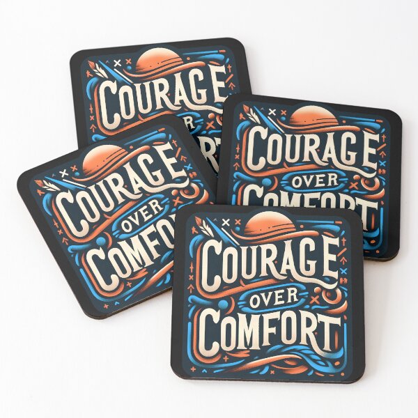 Item preview, Courage over comfort, typography designed and sold by maxmaj.
