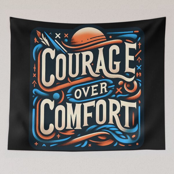 Item preview, Courage over comfort, typography designed and sold by maxmaj.