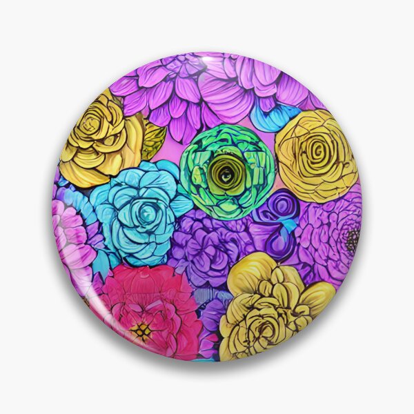 Item preview, Multicolored pink flower patterns designed and sold by Astralia.