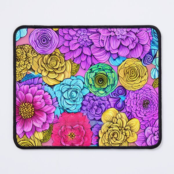 Item preview, Multicolored pink flower patterns designed and sold by Astralia.