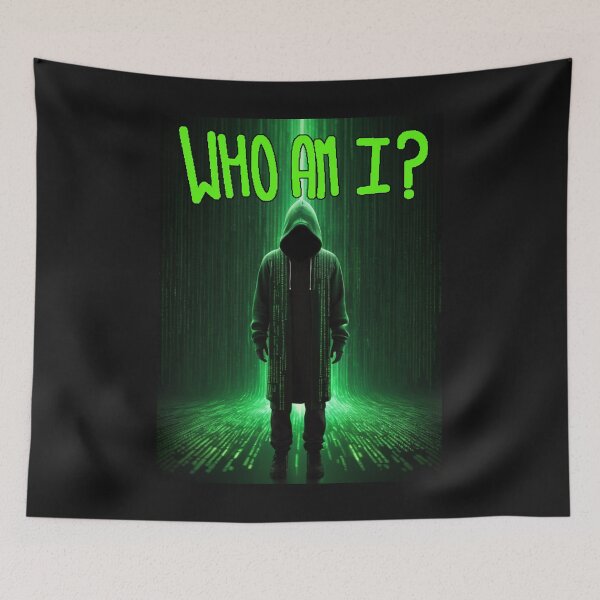Item preview, Who Am I; Cyberpunk; Hacker;  designed and sold by StickerApe.