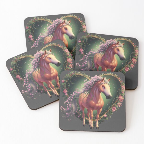 Item preview, I heart horses Floral art for horse lovers designed and sold by najega911.