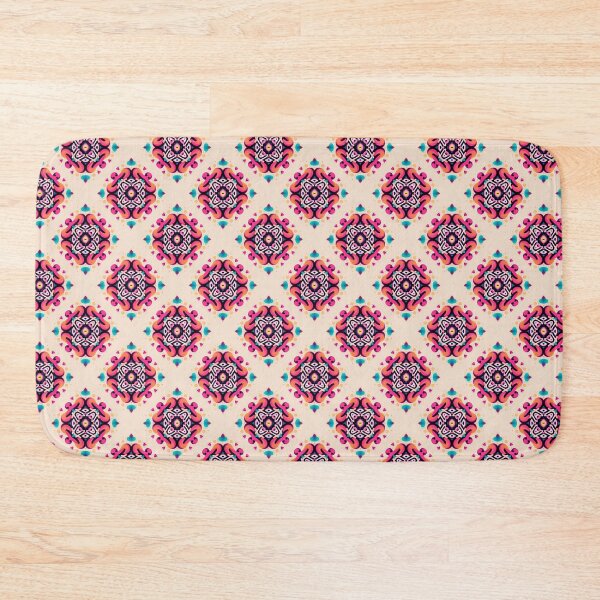 Item preview, Aztec Seamless Pattern Design With Little Pink Hearts - Tribal Inspired Print, Abstract Designs, Unique Gifts, Digital Art Prints, Trendy Textiles designed and sold by ATSCreationsZA.
