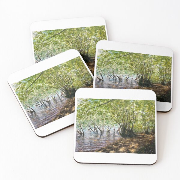 Item preview, Young saplings growing in the shallows designed and sold by RutlandArt.