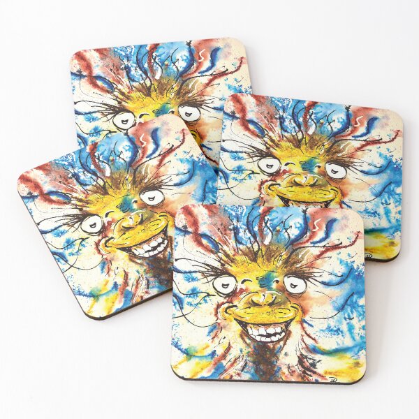 Item preview, Kooky Kreatures 'Lexie: The Yellow Llama' Caricature Print — Art by Paquita designed and sold by Art-by-Paquita.