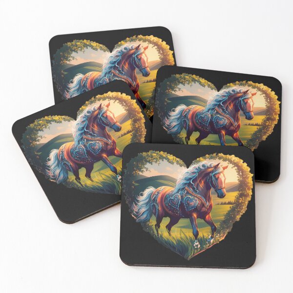 Item preview, I heart horses Flowers art for horse lovers designed and sold by najega911.