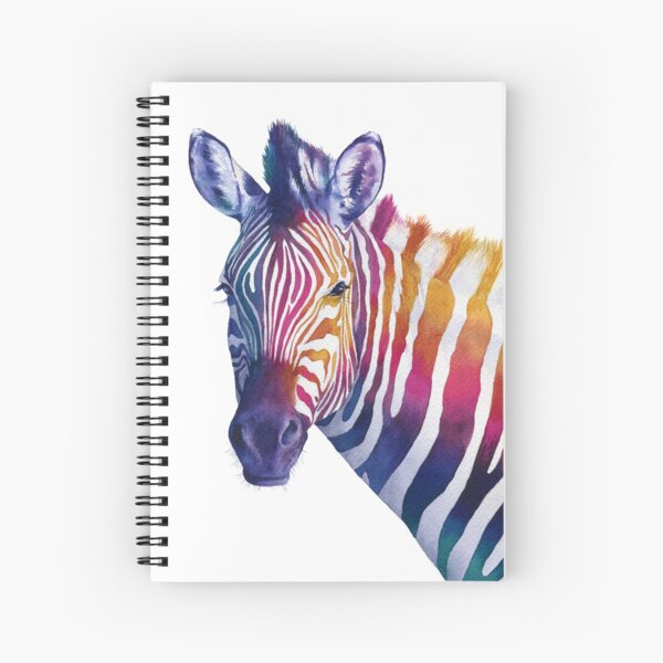 Sunset Rainbow Zebra Spiral Notebook