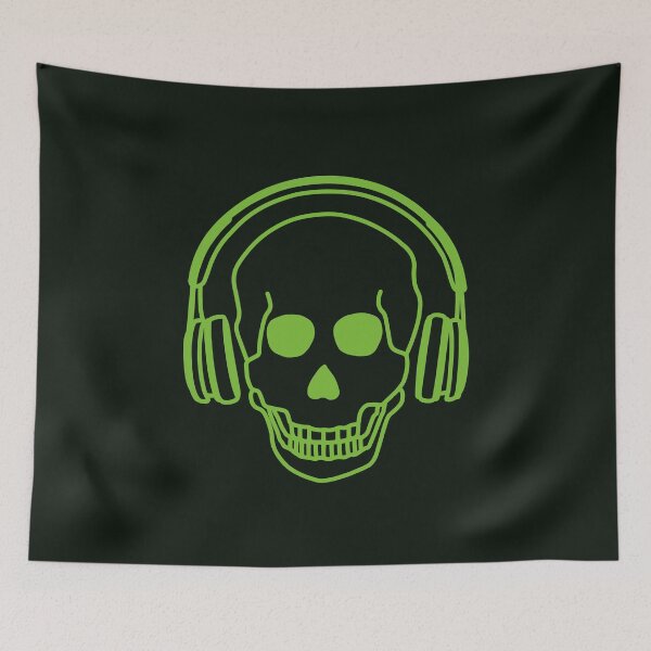 Item preview, Skull Listening to Music designed and sold by ElliesJourney.