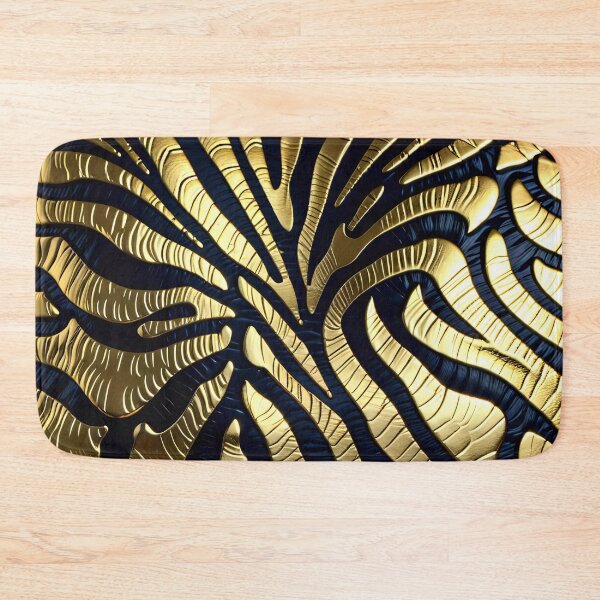 Item preview, Abstract Golden Zebra Skin Pattern designed and sold by TheArtOfPat.
