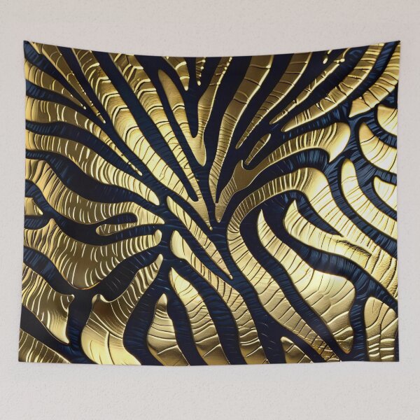Item preview, Abstract Golden Zebra Skin Pattern designed and sold by TheArtOfPat.