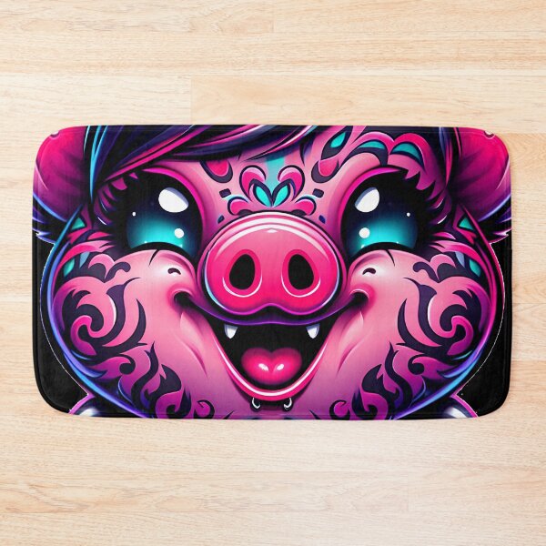 Item preview, Gothic Happy Smiling Pig designed and sold by ArtadoraDesignz.