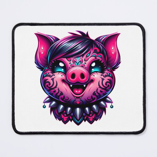 Item preview, Gothic Happy Smiling Pig designed and sold by ArtadoraDesignz.