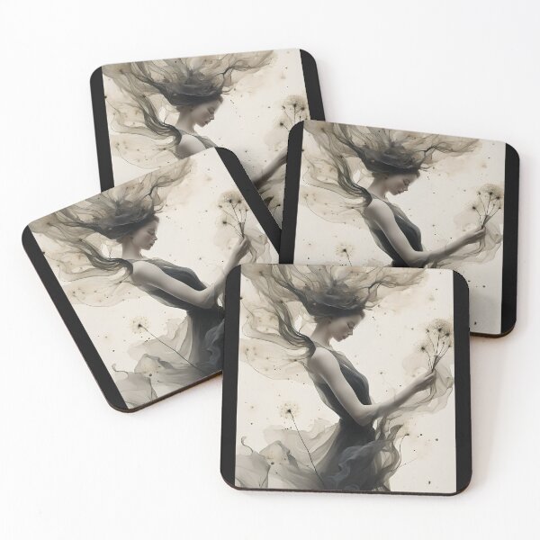 Item preview, Lady With Dandelions - Oneiric Artwork designed and sold by JoyPhotoArt.