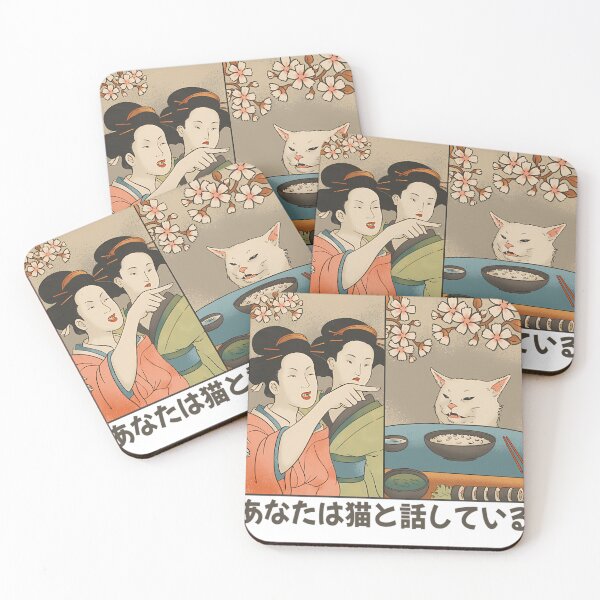 Item preview, Japanese Woman Yells At A Cat - Cat Meme designed and sold by ValerieMartinLT.