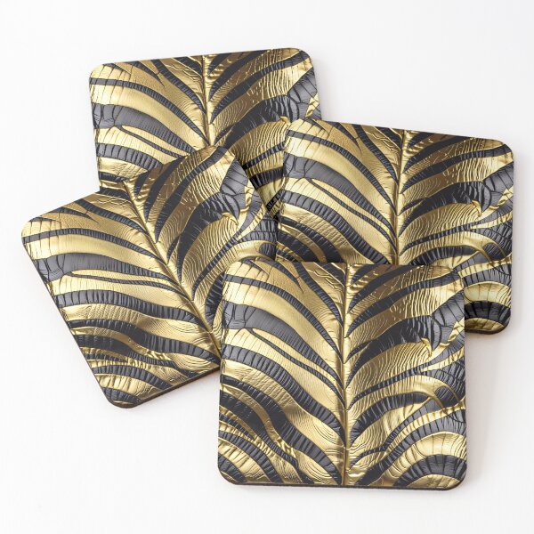 Item preview, Abstract Golden Zebra Skin Pattern designed and sold by TheArtOfPat.