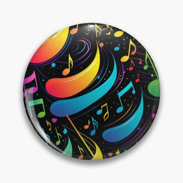 Item preview, Musical notes in fluorescent colors designed and sold by Artbellachi.