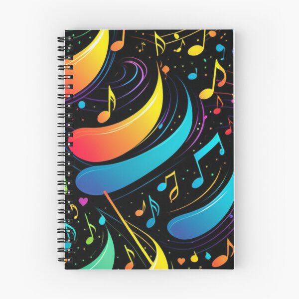 Item preview, Musical notes in fluorescent colors designed and sold by Artbellachi.