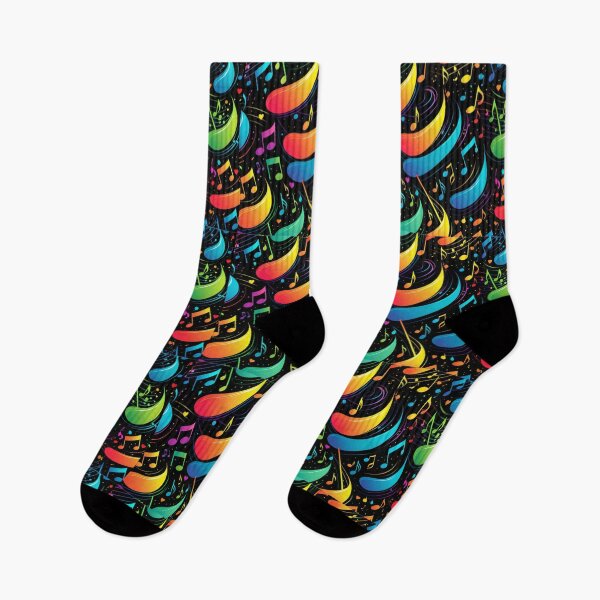 Item preview, Musical notes in fluorescent colors designed and sold by Artbellachi.