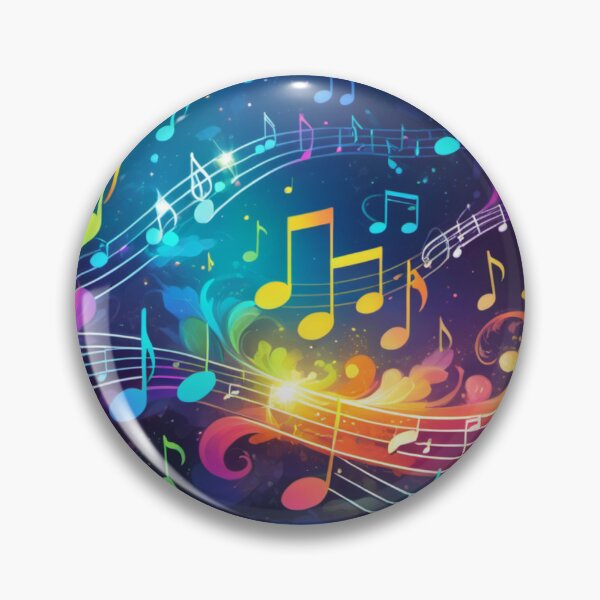Item preview,  Neon colored musical notes designed and sold by Artbellachi.