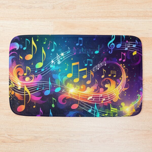 Item preview,  Neon colored musical notes designed and sold by Artbellachi.