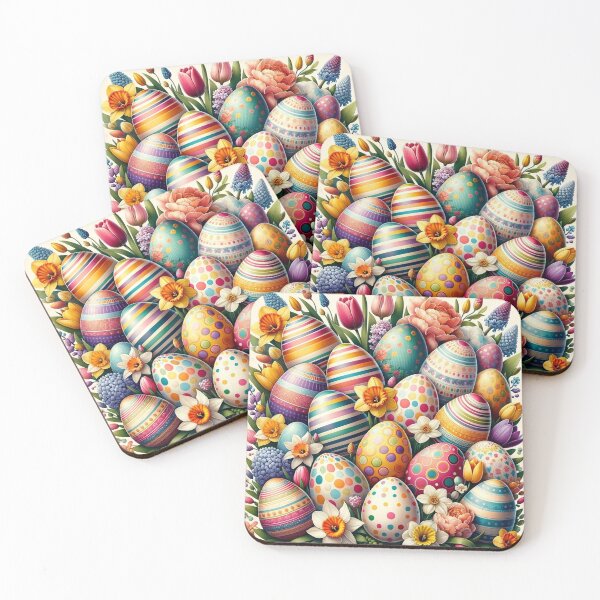 Item preview, Painted Easter Egg Themed Print designed and sold by PinUpPizzazz.