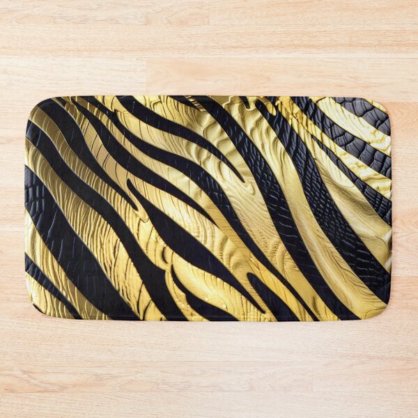 Item preview, Abstract Golden Zebra Skin Pattern designed and sold by TheArtOfPat.