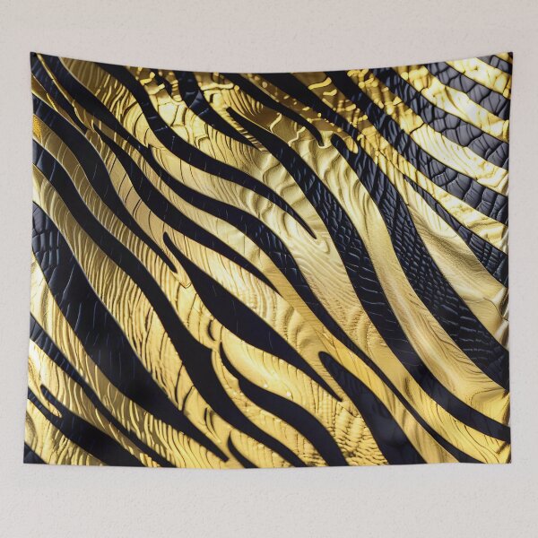 Item preview, Abstract Golden Zebra Skin Pattern designed and sold by TheArtOfPat.