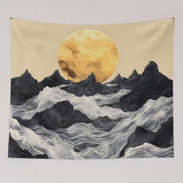 Item preview, Golden Sunrise Over Peaks: Symbol of Hope and Change designed and sold by unimuse.